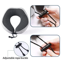Oreiller de cou de luxe compact et léger à emballage rapide oreiller en mousse à mémoire de forme de voyage pour le camping coussin de repos de sommeil