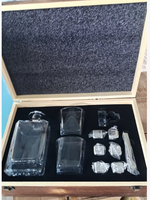 Nouvelle Collection 2024 : Ensemble Carafe à Whisky en Cristal Transparent de Haute Qualité avec 2 Verres 750ml, Style Américain, Fabriqué à la Machine, Idéal pour Cadeaux d'Affaires