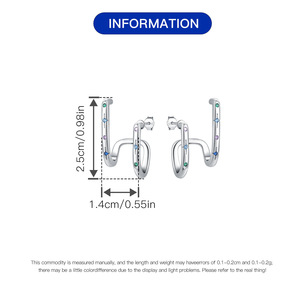 Pendientes de cobre blanco de doble capa con diseño de cielo estrellado, los más vendidos, diseño original y exclusivo, pendientes versátiles para mujer - Product Image 2