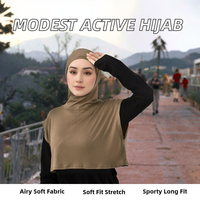 Nouveau sous-hijab modal une pièce extensible, respirant et anti-transpiration pour femmes musulmanes, idéal pour le sport, la gym, la course et comme sous-vêtement sans manches pour les fêtes