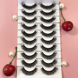 Marque privée Vegan Faux <span class=keywords><strong>Cils</strong></span> 3D <span class=keywords><strong>5D</strong></span> Fluffy Faux Mink Full Strip <span class=keywords><strong>cils</strong></span> vendeur en gros DD Curl épais Volume 10 paires de <span class=keywords><strong>cils</strong></span> - Product Image 1