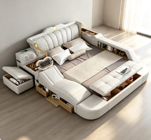 <span class=keywords><strong>Lit</strong></span> intelligent réglable de luxe avec système audio/TV/massage, <span class=keywords><strong>lit</strong></span> multifonctionnel avec <span class=keywords><strong>rangement</strong></span> pour chambre principale - Product Image 1