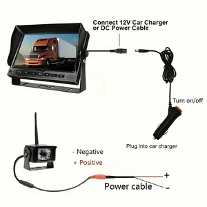 Long Range <b>Wireless</b> Truck Monitoring System With 7 Inch Monitor Digital Backup <b>Camera</b> for Travel Trailer YB-<b>Wireless</b>-1 [Digital - Product Image 6