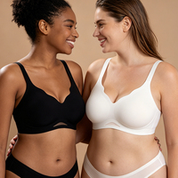 Soutiens-gorge confortables sans armatures pour femmes, grande taille, style européen et américain, pour le commerce transfrontalier, soutien-gorge invisible en gelée, R&D de produits