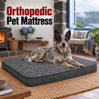 Matelas orthopédique pour chien avec design rectangulaire rembourré et housse lavable pour les programmes d'exportation OEM ODM