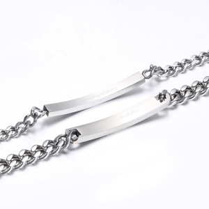 Pulsera de acero inoxidable de 4 mm y 7 mm, cadena lisa, unisex, regalo de joyería para parejas, hombres y mujeres - Product Image 4