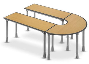 Bán Buôn Hình Lục Giác Tam Giác Hội Nghị Bảng Di Chuyển Đào Tạo Bảng Trường Hình Thang Bảng Sinh Viên Hoạt Động Bàn - Product Image 3