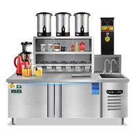 Équipement commercial de thé au lait Machine à thé au lait Poste de travail Comptoir de bar de jus de thé au lait à vendre