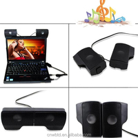 Mini haut-parleur USB portable à clipser en plastique pour ordinateur portable, ordinateur de bureau, tablette, lecteur de musique