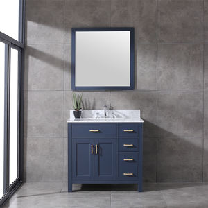 36 inch blue Modern High End Bathroom <b>Vanity</b> <b>with</b> Ceramic Basin and Water Resistant Features bathroom <b>vanity</b> - Product Image 1