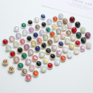 <span class=keywords><strong>Botones</strong></span> de camisa de tela de mujer de alta calidad de 18L, vástago de Metal de aleación de Zinc lavable, cierres de camisa de lujo coloridos al por mayor - Product Image 5