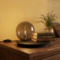 Lampes de table LED modernes pour restaurant, décoration de mariage, teinte gris fumé, hôtel de luxe avec matériaux de haute qualité