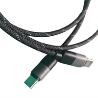 Kabel Pengisian Cepat 100W 1m Tipe-C ke Tipe-C dengan Konduktor Tembaga Murni dan Selubung Nilon untuk Ponsel, Printer, Power Bank