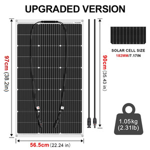 Top vente <span class=keywords><strong>Dokio</strong></span> Europe 400W panneau solaire Flexible 4 pièces 100W adapté au camping, RV peut charger la batterie 12V - Product Image 5