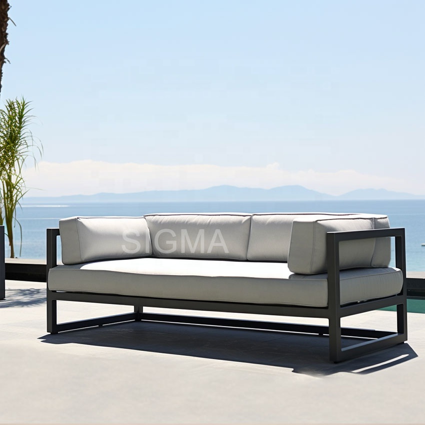High quality all weather home patio garden furniture metal aluminum sofa set