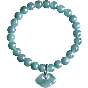 หยกธรรมชาติสีน้ำเงิน กำไลข้อมือดีไซน์ดั้งเดิม ของขวัญสำหรับทุกเพศ พร้อมใบรับรองการประเมินราคา SL45 - Product Image 5