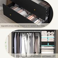Armoire à lumière LED Placard avec miroir Armoire intelligente Armoire à tiroirs et étagères suspendues Placard