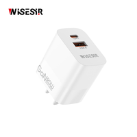 Chargeur portable rapide WISESIR 20W GaN PD en forme de glaçon Type-C pour téléphones et tablettes avec protection OTP, efficacité de 92%