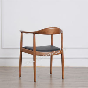 Bán buôn <span class=keywords><strong>Hans</strong></span> <span class=keywords><strong>Wegner</strong></span> Vòng ghế bản sao sợi nhỏ da ghế gỗ rắn ăn uống ghế cho nhà hàng quán cà phê - Product Image 6