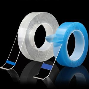 <span class=keywords><strong>Ruban</strong></span> <span class=keywords><strong>adhésif</strong></span> nano transparent réutilisable, imperméable, sensible à la pression, double face, lavable, pour le masquage - Product Image 1