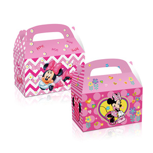 Caja de cartón portátil de lujo con diseño de <span class=keywords><strong>Minnie</strong></span> Mouse, regalo animado para fiestas, caja para galletas de caramelo - Product Image 4