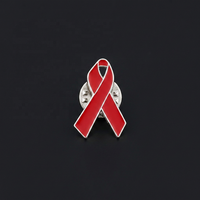 Broche personnalisée en émail souple avec ruban rose, plaquée nickel, pour la sensibilisation au cancer du sein et les collectes de fonds caritatives