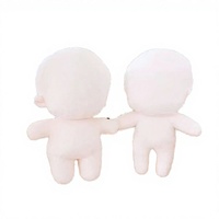 Poupée personnalisable vierge en peluche super douce avec rembourrage en coton PP, jouet anti-stress à personnaliser soi-même