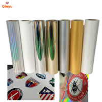 Film UV Qinyu, film PET pour t-shirts, casquettes, badges, impression textile 3D TPU PU, transfert thermique brillant argenté