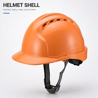 Casque de sécurité forestier à suspension réglable 6 points, design ventilé, résistant aux chocs, certifié CE, pour l'exploitation forestière et la coupe d'arbres