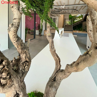 Hi-macs Solid Surface Shop Mall Comptoir De Réception Avec Décoration D'arbre À Tube Rond