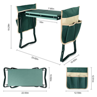 Outils de jardinage multifonctionnels pour parents Cadeaux épais et larges pour genoux Siège de jardin pliable avec grandes poches pour sacs