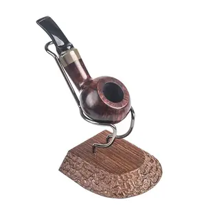 Creative Reusable Wood Tobacco Cigarette Accessories Smoking Pipe Rack Holder Stand For One Pipe