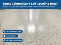 Revêtement de sol en terrazzo de sable coloré époxy CNMI, résistant à l'usure, durable, pour les zones à fort trafic