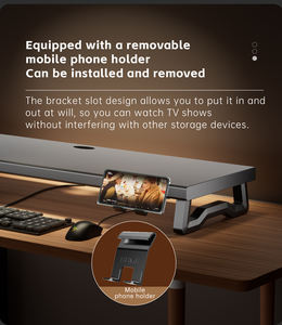 डबल-लेयर कंप्यूटर मॉनिटर ऊंचाई-बढ़ते स्टैंड, सांस लेने की रोशनी के बिना, 70 किलोग्राम तक वजन वहन कर सकता है। - Product Image 4