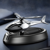 Désodorisant moderne pour voiture à énergie solaire Décoration intérieure Diffuseur de parfum rotatif Style hélicoptère Automobile