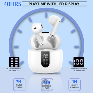 Muestra <span class=keywords><strong>gratis</strong></span> 40Hrs Playtime Mini auriculares inalámbricos HiFi estéreo HD micrófono reducción de ruido Bluetooth 5,3 auricular impermeable - Product Image 6