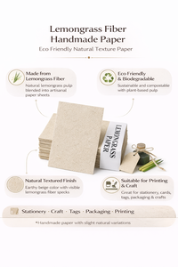 Cotton Pulp Handmade Biodegradable Art <b>Paper</b> Sheets Eco-Friendly Natural Texture for Stationery <b>Craft</b> Packaging & Exhibition Use - Product Image 6