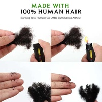Extensions en Cheveux Humains Remy 100% Vrais Afro Kinky en Vrac pour Crochet Torsades Kinky Bouclées Tresses Minis Locs Dreadlocks