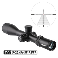 Lunette de chasse Marcool 5-25x56 en alliage d'aluminium, tube de 34 mm, réticule éclairé sur le premier plan focal, étanche, durable, fiable, avec verrouillage à zéro