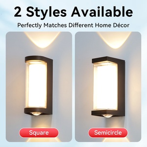 Lámpara de Jardín LED de Alto Brillo IP65, Lámpara de Pared Exterior Impermeable de 12W, <span class=keywords><strong>Luz</strong></span> Blanca Cálida, Luces de Puerta/Luces de Pared LED - Product Image 3
