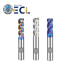 Fraise à queue en carbure monobloc ECL à 3 cannelures, revêtement AlTiN/TiN, pour usinage CNC du métal avec personnalisation ODM/OEM - Product Image 1