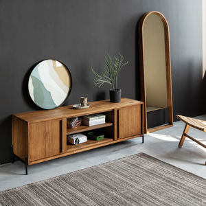 Mueble de TV de Madera Maciza de Teca, Tamaño Personalizable, Diseño Moderno con 5+ Cajones para Sala de Estar y Uso en Hoteles - Product Image 3