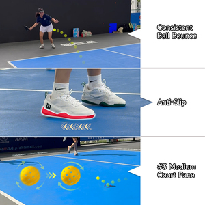 Revêtement de sol pour terrain de pickleball multisports, recyclable, imperméable, en PVC et acrylique, antidérapant, pour les salles de sport intérieures/extérieures - Product Image 4