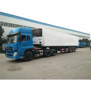 Shacman F3000 6X4 kepala traktor dengan Trailer Freezer transportasi 40ton-50ton