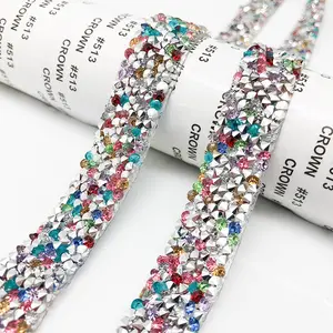High-density Hot melt adhesive Rhinestone Tape Used for shoes, handbags, evening bags, clothing, mobile phone cases Decoration