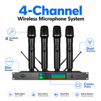 Système de microphone sans fil UHF à 4 canaux X4S-1 True Diversity pour les conférences, les salles de réunion, les spectacles sur scène