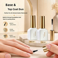 Kit de Gel et Adhésifs Fonctionnels Conformes aux Normes UE – Couches de Base et de Finition Extra-Résistantes, Scellant Sans Rinçage, Durée de Séchage Zéro, Pour Nail Art Professionnel