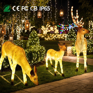 LED Simulation FRP Cerf Sika IP65 Décoration extérieure du festival de <span class=keywords><strong>Noël</strong></span> pour rue Jardin Paysage pour lumière Renne Affichage - Product Image 2
