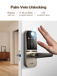 Serrure Intelligente <span class=keywords><strong>de</strong></span> Sécurité Tenon K8pro en Alliage d'Aluminium avec Reconnaissance d'Empreintes Digitales, Visage, Mot <span class=keywords><strong>de</strong></span> Passe, Carte, Déverrouillage Cloud via App Tuya, Wi-Fi et Code pour Bois - Product Image 5