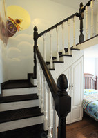 Escalier droit en bois massif, escalier en bois, escalier droit personnalisé, escalier intérieur